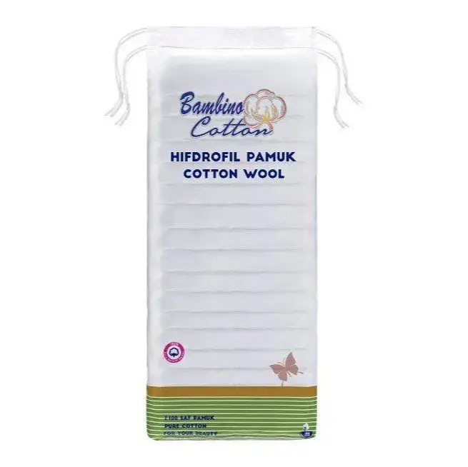 Bambino Cotton hidrofil zigzag pamuk 200 gr ambalajı