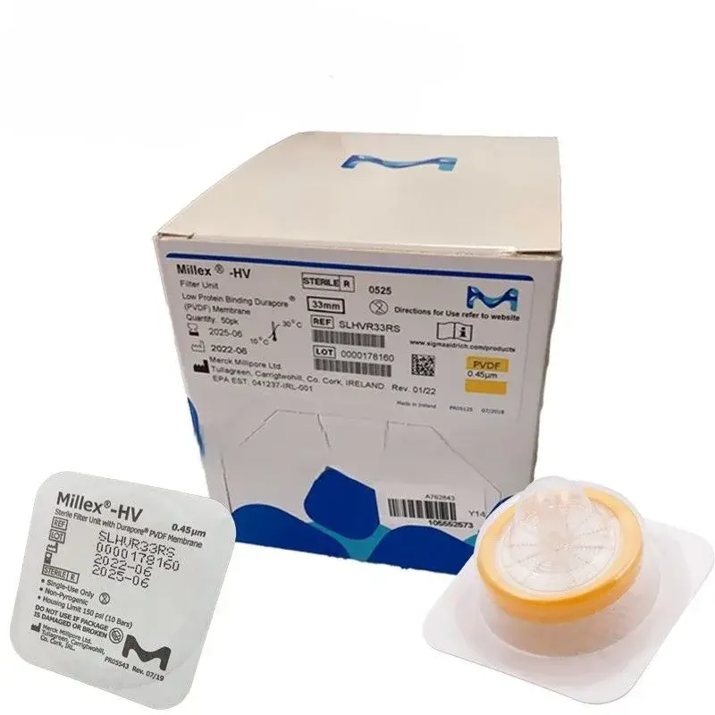 Millex-HV Şırınga Ucu Filtre 0,45 µm PVDF 33 mm tek tek gama steril SLHVR33RS 50 Adet