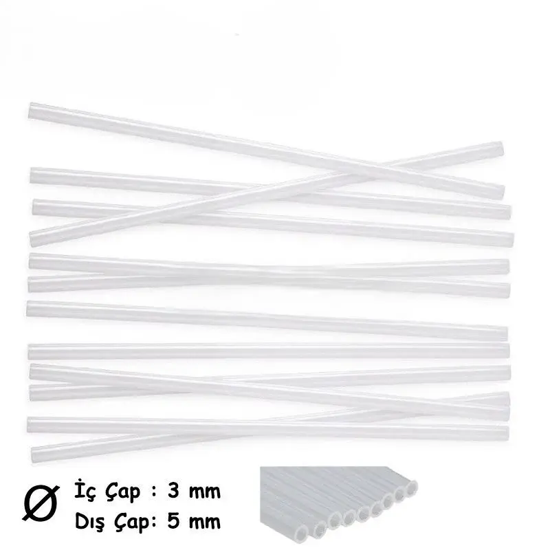 Plastik Pipet Şeffaf Boru 23 cm İç Çap 3 mm 1 Adet