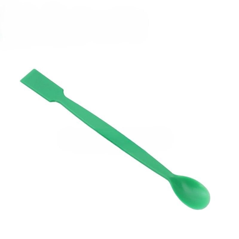 Plastik Spatula Laboratuvar Kaşığı Spatül 15 cm Yeşil