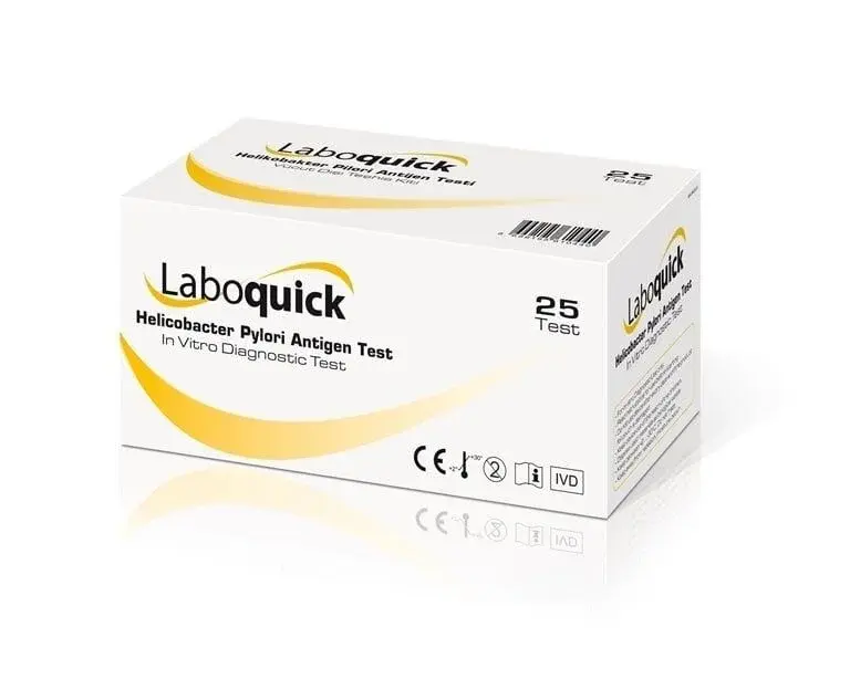 Laboquick Helicobacter pylori antijen kaset test 25 adet kutusu