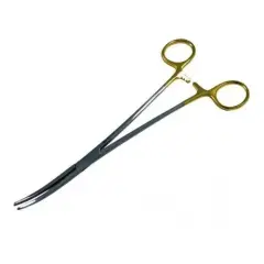 Hemostatik Pens Crille tip Gold Sap 24 cm Eğri