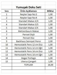 Yumuşak Doku Seti 16 Parça