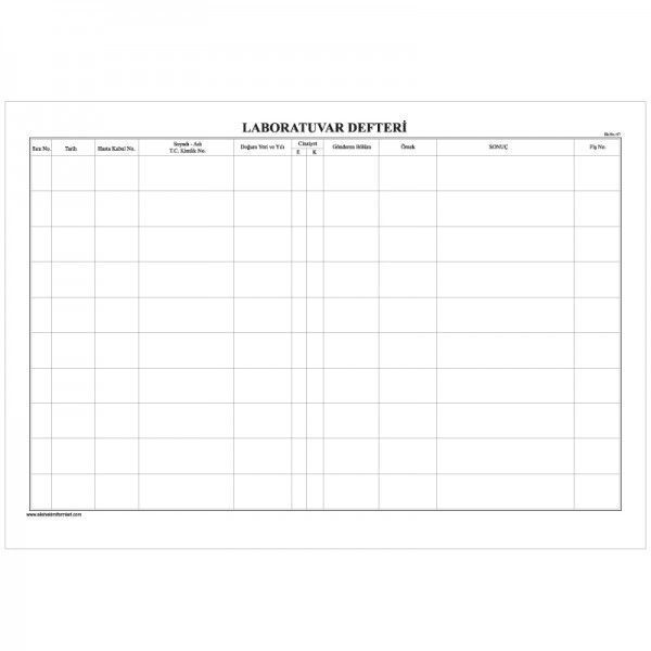 Laboratuvar Defteri 200 Sayfa