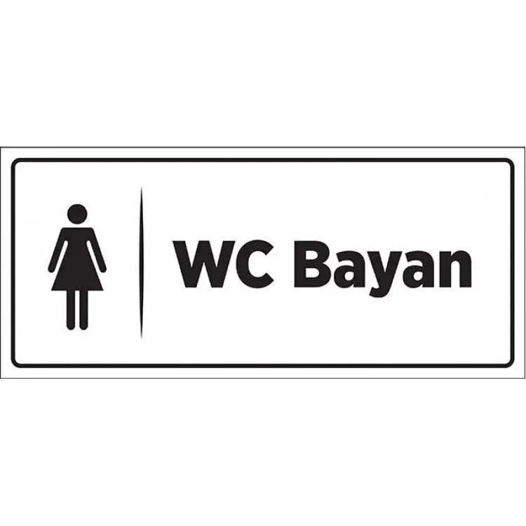 Bayan WC kapı tabelası