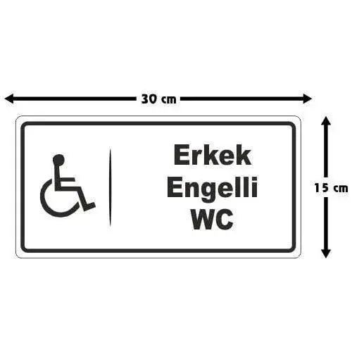 Erkek engelli WC kapı tabelası