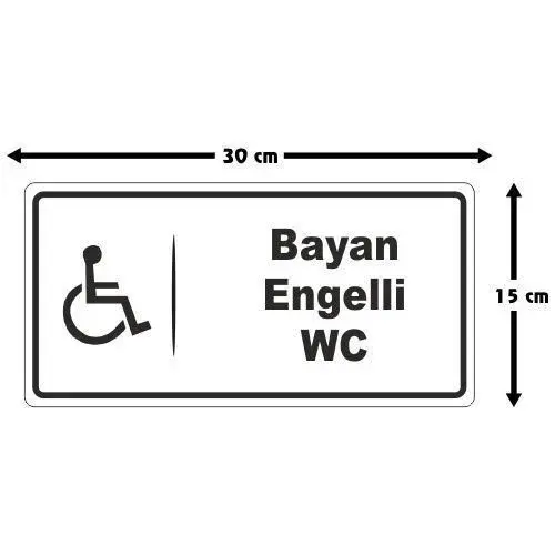 Bayan engelli WC kapı tabelası
