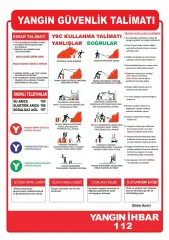 Yangın Güvenlik Talimatnamesi Pvc Kaplı A4 Ebatında
