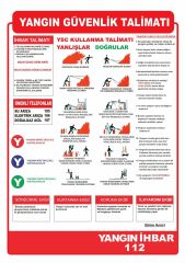 Yangın Güvenlik Talimatnamesi Pvc Kaplı A4 Ebatında
