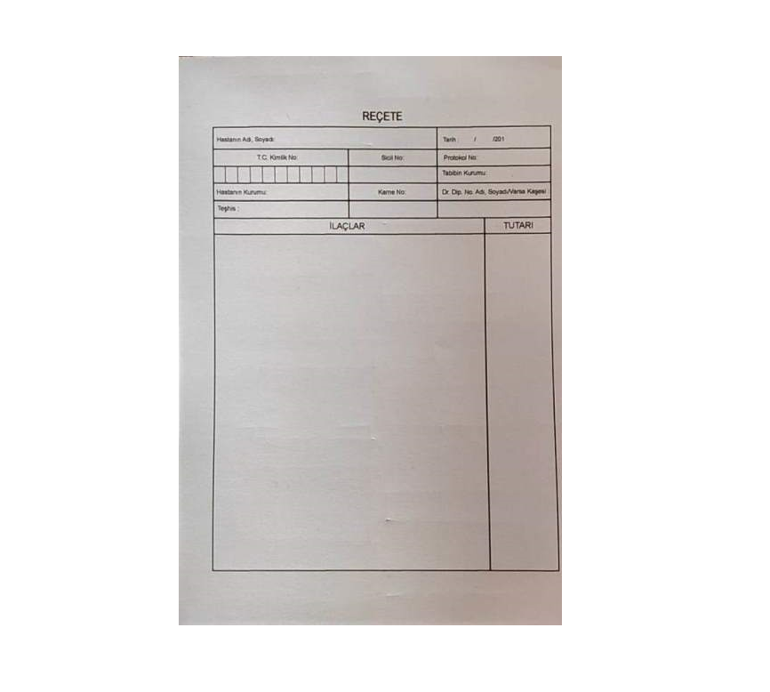 Reçete Kağıdı