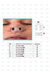 Nostril Retainer Burun Deliği Şekillendirici Uzun Size 9 üstten görünüm