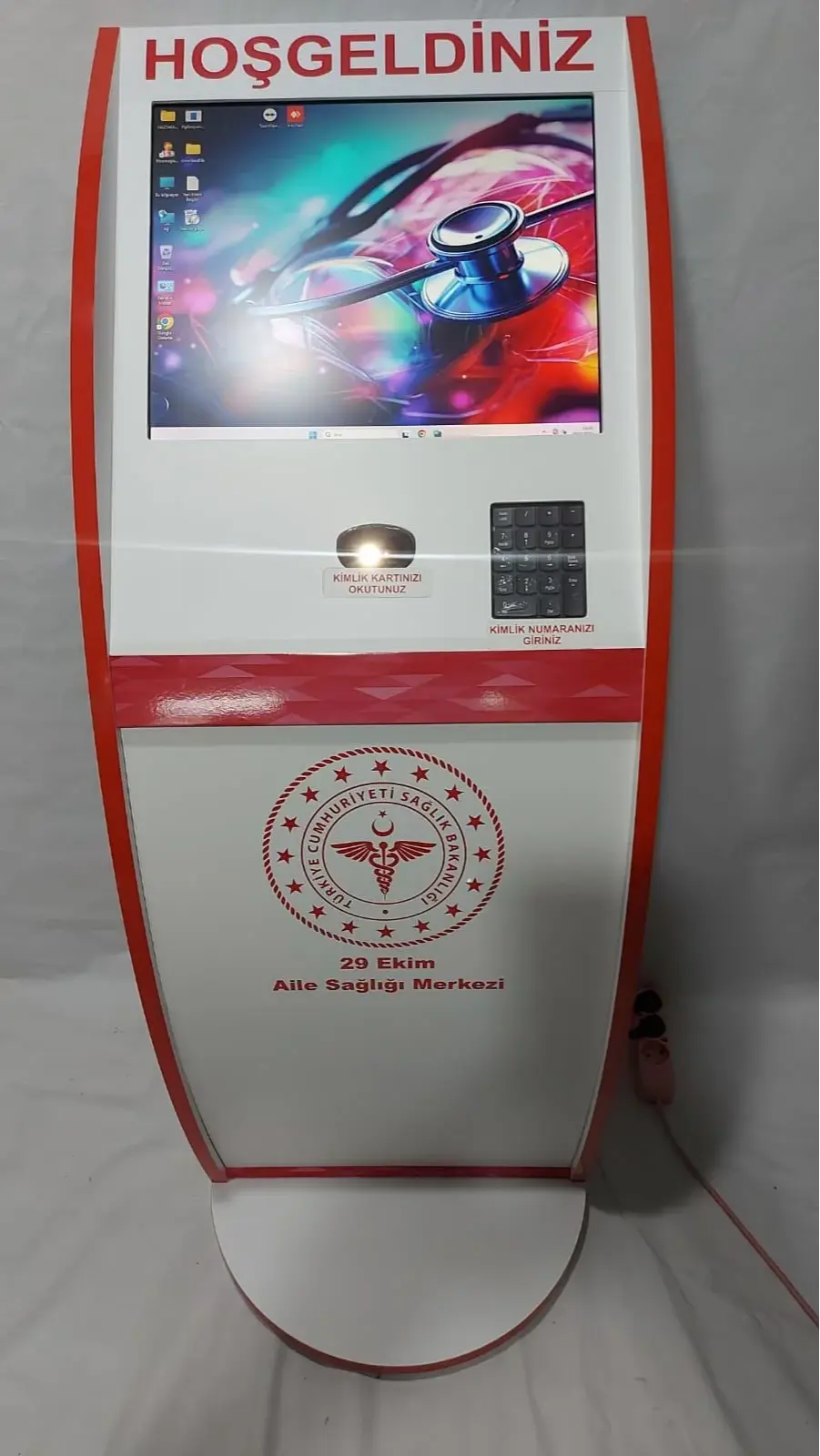 Qmatik aile hekimliği kiosk sistemi ön görünüm