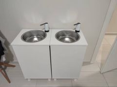 Cosmofix Mobil Seyyar Lavabo Basic 10 Litre Sabit Ayak