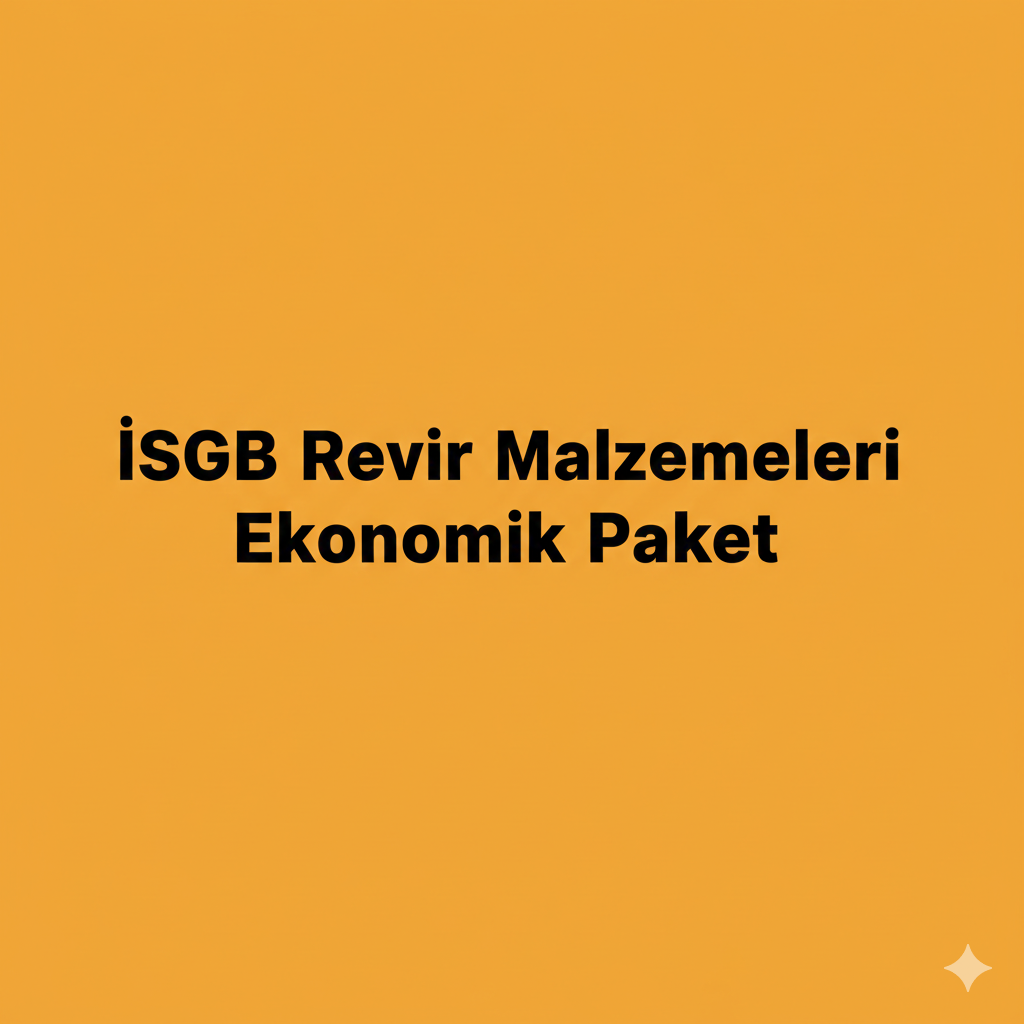 İSGB Revir Malzemeleri Ekonomik Paket