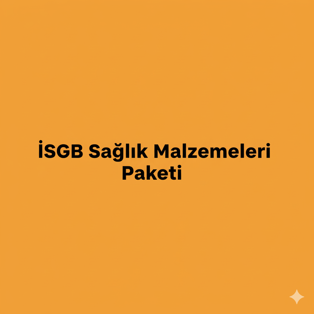 İSGB Sağlık Malzemeleri Paketi