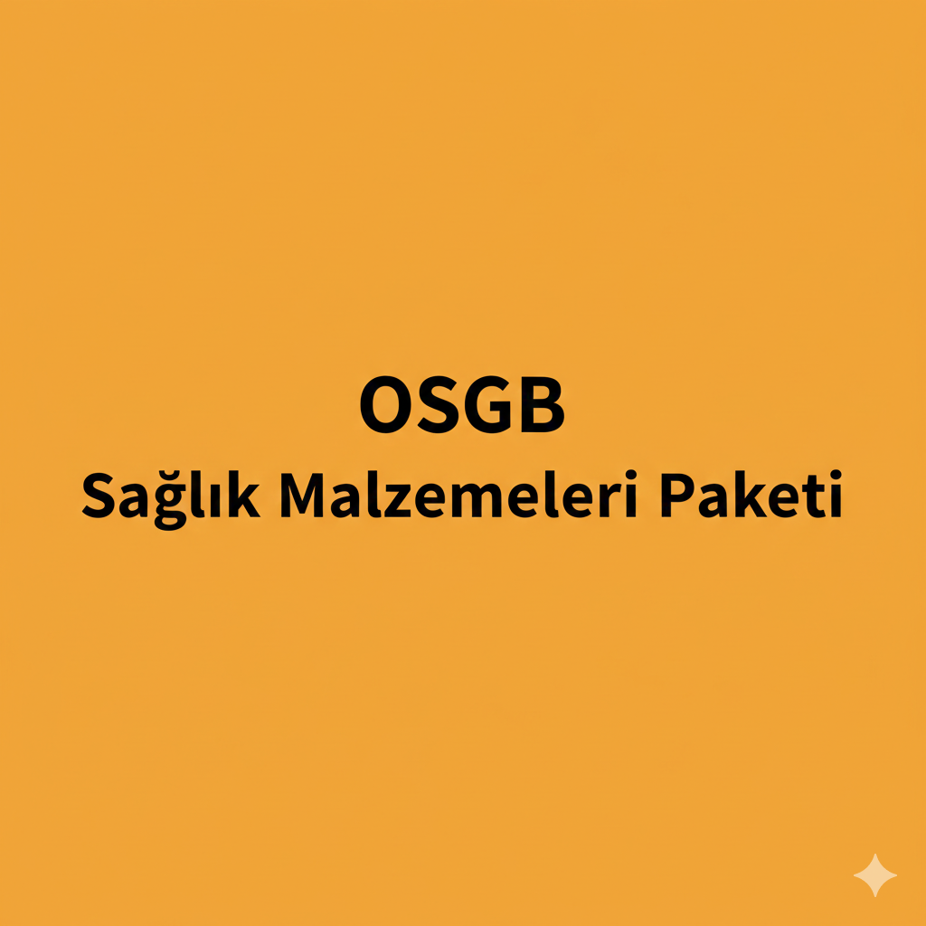OSGB Sağlık Malzemeleri Paketi
