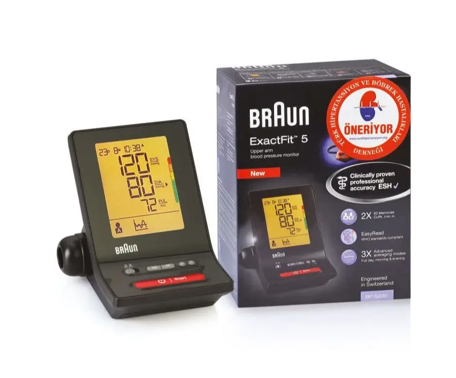 Braun BP 6200 dijital tansiyon aleti ve kutusu