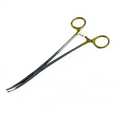Wellson Hemostatik Pens 22 cm Eğri Altın Sap
