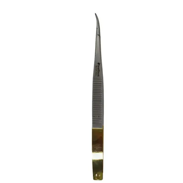 Wellson Mikro Portegü Castroviejo Kilitli 14 cm Eğri TC Altın Sap