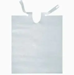 Bağcıklı tek kullanımlık diş hekimi hasta önlüğü