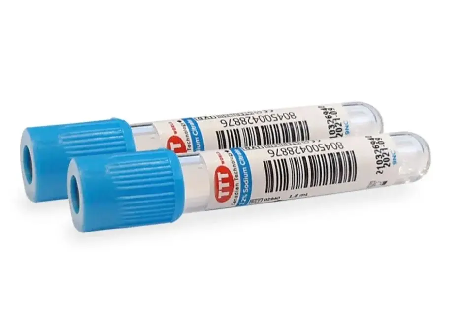 2 ml vakumlu sodyum sitratlı koagülasyon tüpü