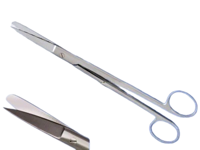 Rodus Cerrahi Makas Sivri/Küt 20 cm Düz