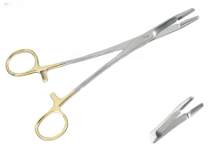 Portegü Olsen Hegar 16 cm Makaslı  TC Model Sarı Saplı