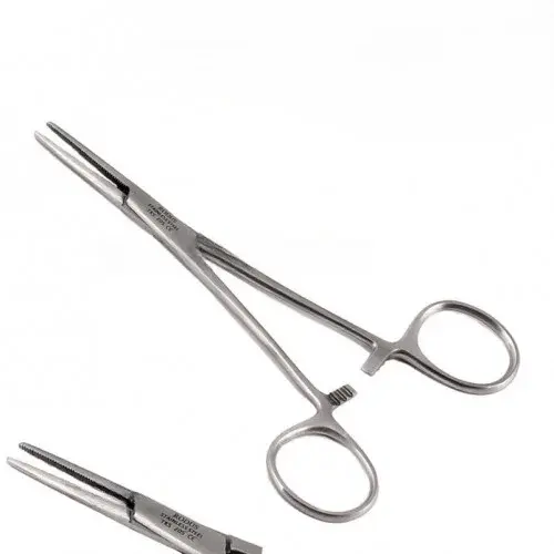 Crile tipi düz hemostatik pens 14 cm