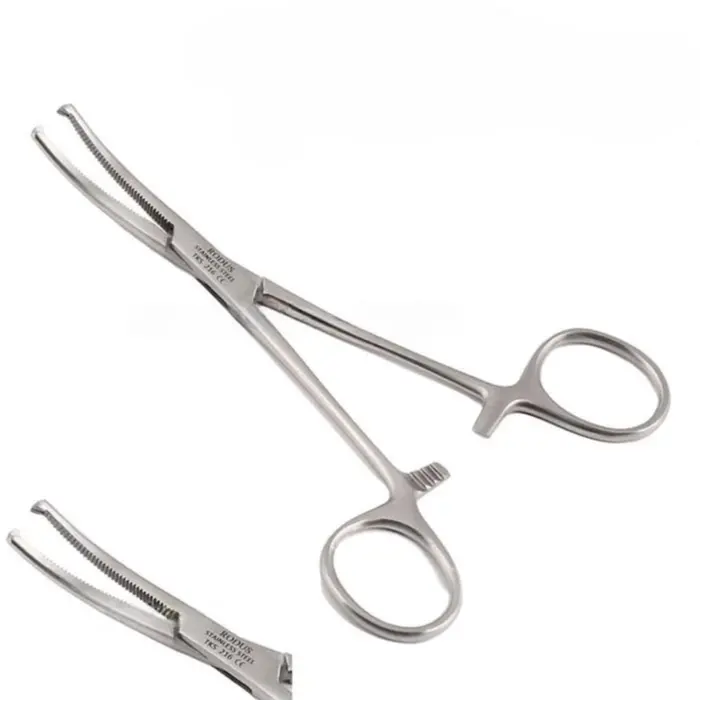 Eğri Kocher pensi 15 cm 1x2 dişli