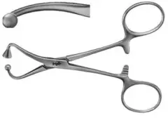 Topuz uçlu çamaşır pensi towel clamp 11 cm uç detayı