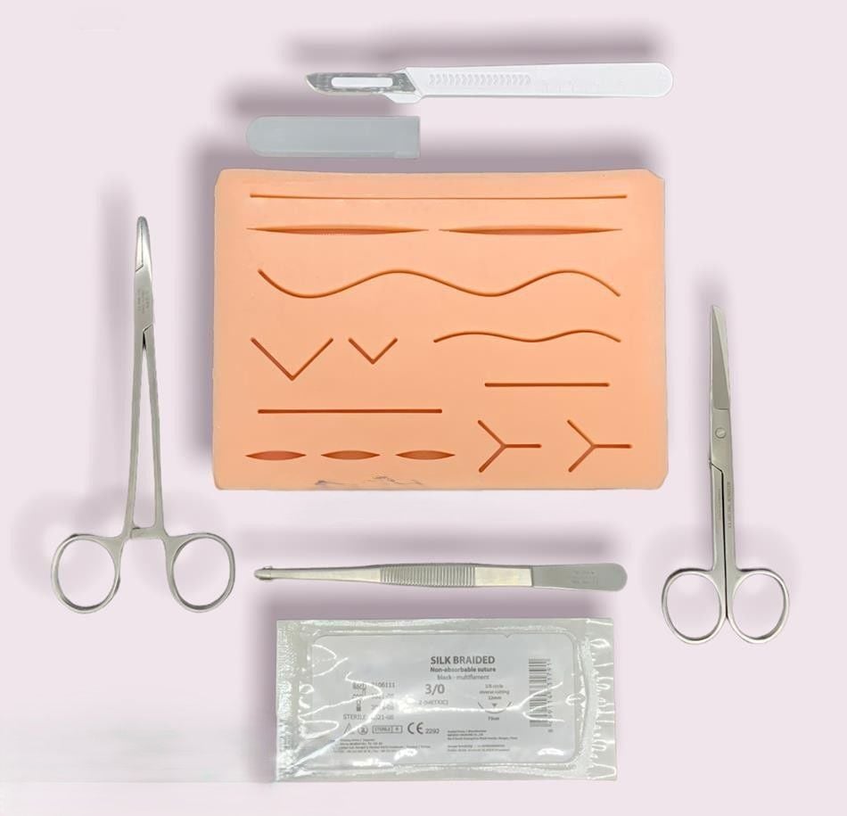Sütür Eğitim Seti Kesikli - Cerrahi Dikiş Pratik Seti