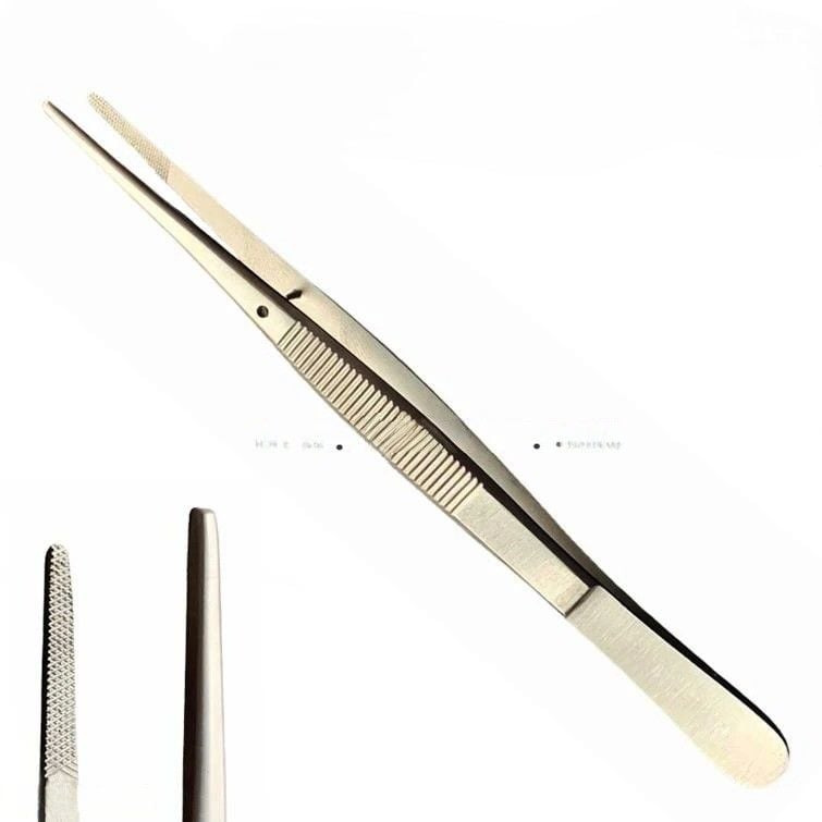 Penset 15.5 cm Çapraz Tırtıklı Doku Penseti Düz