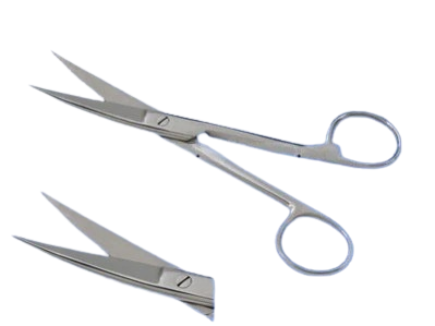 Cerrahi Makas Sivri/Sivri 15 cm Eğri