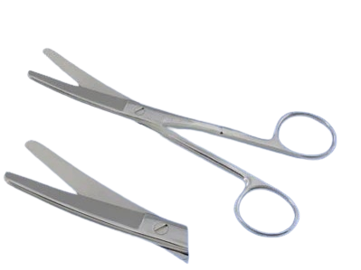 Cerrahi Makas Küt/Küt 15 cm Eğri