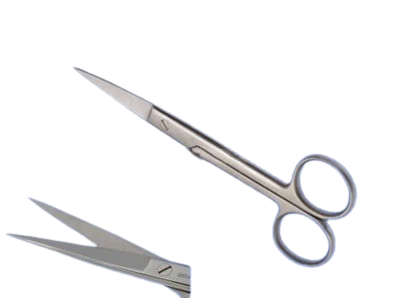 Cerrahi Makas Sivri/Sivri 12.5 cm Düz