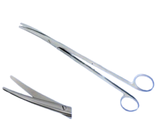 Diseksiyon Makası Eğri 18 cm Metzenbaum Makası