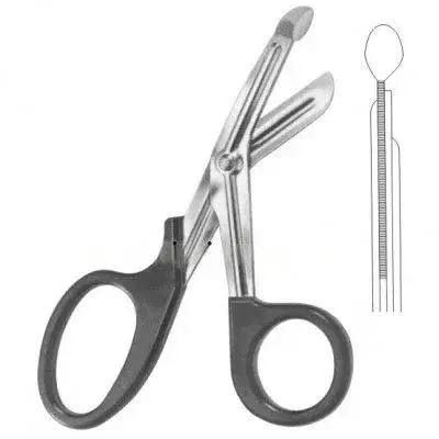 Paslanmaz çelik bandaj makası 18 cm trauma makası