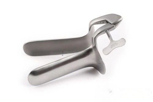 Vaginal Spekulum Metal Collin Yan Açılı Orta