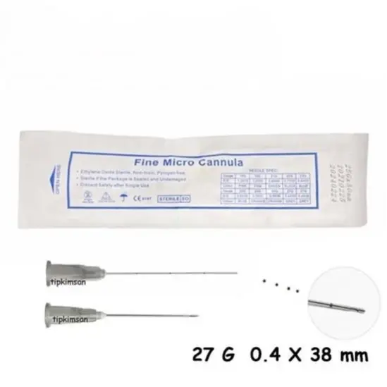 Dolgu Kanülü 27g x 38 mm 1 adet