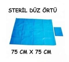 Steril Tek Kullanımlık 75 cm x 75 cm Düz Örtü