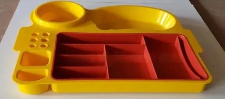 Plastik Tedavi Tepsisi Double Tray 5 Bölmeli