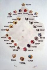 Küpe Steril 12 Çift Renkli Taşlı Küpe Tabakası