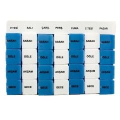 İlaç Kutusu Tapbox 7 Günlük 28 Gözlü