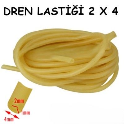 Dren Lastiği Lastik Turnike 2x4 mm Serum Lastiği 1 Metre