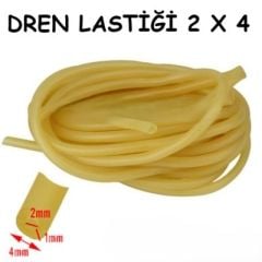Dren Lastiği Lastik Turnike 2x4 mm Serum Lastiği 1 Metre