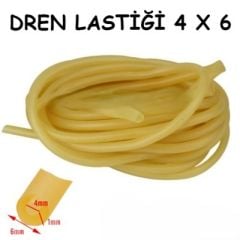 Dren Lastiği Lastik Turnike 4 mm x 6 mm Serum Lastiği 1 Metre