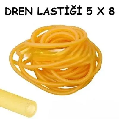 Dren Lastiği Lastik Turnike 5x8 mm Serum Lastiği 1 Metre