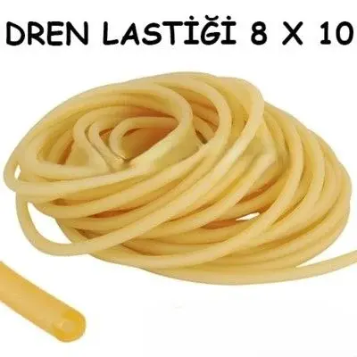 Dren Lastiği Lastik Turnike 8x10 mm Serum Lastiği 1 Metre
