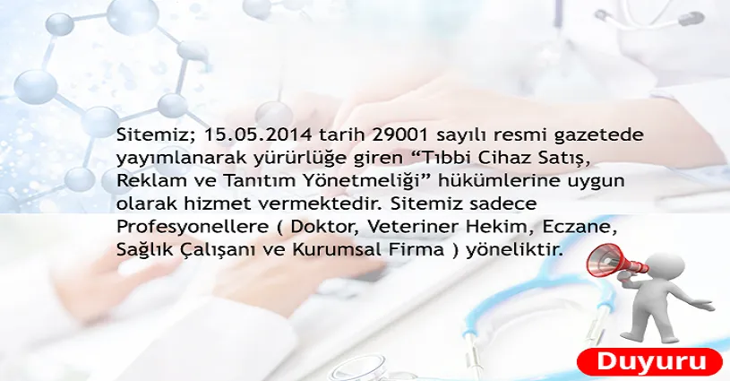 Sağlık profesyonellerine yöneliktir.